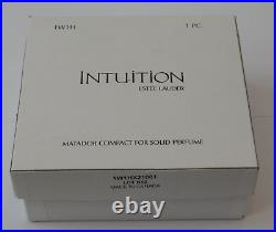 Estee Lauder Matador Solid Perfume Compact, Intuition, 2002, Tag, Pouch, Box