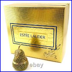 Estee Lauder New Old Stock Autographed by Bob Conte Compact Beautiful Pear