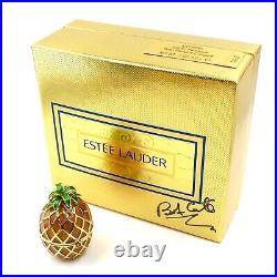 Estee Lauder New Old Stock Autographed by Bob Conte Compact Golden Pineapple
