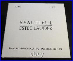 Estee Lauder PLEASURES 2002 Flamenco Dancer Solid Perfume Compact NEW in box