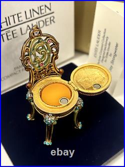 Estee Lauder'Pampered Kitty' Solid Perfume Compact Signed by Jay Strongwater