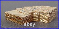 Estee Lauder Perfume Compact Lucky Hand Playing Cards 2002 Royal Flush Enamel