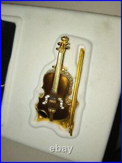 Estee Lauder Perfume Compact Youth Dew Violin Collectible EMPTY 2.5 2001