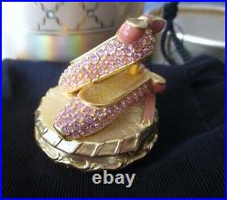 Estee Lauder Pink Ballet Slippers Solid Perfume Compact 1999 FULL IN BOX
