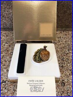Estee Lauder Pleasures 2002 Glistening Acorn Perfume Compact by Jay Strongwater