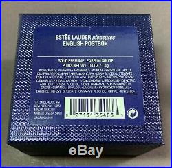 Estee Lauder Pleasures-English Postbox Solid Perfume Compact-94M4-Original Boxes