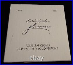 Estee Lauder Pleasures Four Leaf Clover Solid Perfume Compact NEW