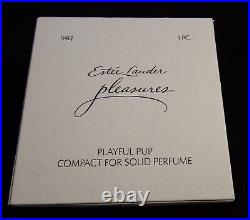 Estee Lauder Pleasures Playful Pup Solid Perfume Compact NEW