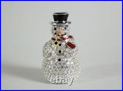 Estee Lauder Pleasures Rhinestone Frosty The Snowman Solid Perfume Compact