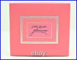 Estee Lauder'Pleasures' Solid Perfume Compact Straw Hat 1996 FULL