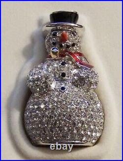 Estee Lauder Pleasures Solid Perfume Sparkling Snowman Compact NEW