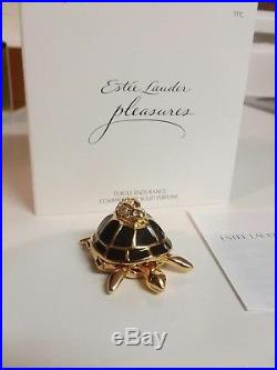 Estee Lauder-Pleasures-Turtle Endurance Compact Women's Solid Perfume-New in Box