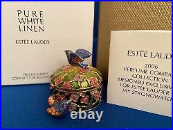 Estee Lauder Precious Birds Compact Solid Perfume Signed By Jay Strongwater