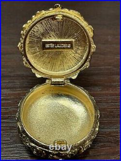 Estee Lauder Private Selection Engraved Filigree Compact For Solid Perfume 1984