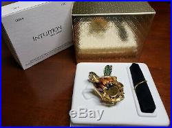 Estee Lauder SIGNED 2003 BEJEWELED BUTTERFLY Solid Perfume Compact New in Box