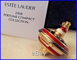 Estee Lauder SPINNING TOP Pleasures Solid Perfume Compact 2006 All boxes &card