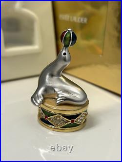 Estee Lauder'Silver Juggling Seal' Solid Perfume Compact