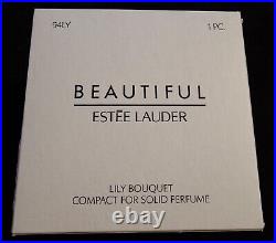 Estee Lauder Solid Perfume Beautiful Lily Bouquet Compact NEW