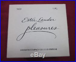 Estee Lauder Solid Perfume Collectible Birdbath (2001) Pleasures. 10 oz MIB
