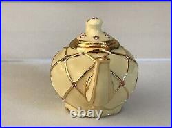 Estee Lauder Solid Perfume Compact 1999 Gold Teapot Full Dazzling Gold