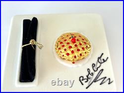 Estee Lauder Solid Perfume Compact 2000 Cherry Pie Mibb White Linen