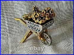 Estee Lauder Solid Perfume Compact 2004 Flower Cart with Swarovski Crystals