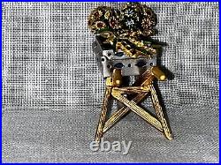 Estee Lauder Solid Perfume Compact 2004 Flower Cart with Swarovski Crystals