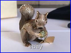 Estee Lauder Solid Perfume Compact 2010 Playful Squirrel Mib By Jay Strongwater