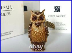 Estee Lauder Solid Perfume Compact 2010 Wise Old Owl Jay Strongwater Beautiful