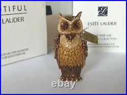 Estee Lauder Solid Perfume Compact 2010 Wise Old Owl Jay Strongwater Beautiful