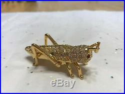 Estee Lauder Solid Perfume Compact 2013 Grasshopper So Cute And Sparkly! Empty