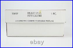 Estee Lauder Solid Perfume Compact'Beautiful' Locomotive Train With Box-FULL