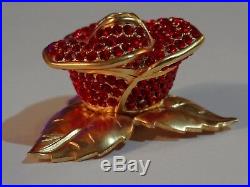 Estee Lauder Solid Perfume Compact Beautiful Sparkling Red Rose 1998