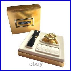 Estee Lauder Solid Perfume Compact'Beautiful' Yellow Rose With Box-FULL