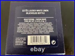 Estee Lauder Solid Perfume Compact Bejeweled Bottle White Linen Fragrance