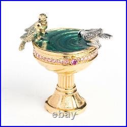 Estee Lauder Solid Perfume Compact Bird Bath Birdbath FULL