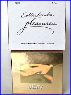Estee Lauder Solid Perfume Compact Birdbath Collectible with Boxes EUC