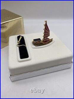 Estee Lauder Solid Perfume Compact Chinese Junk Boat Ship Intuition