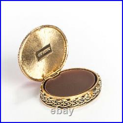 Estee Lauder Solid Perfume Compact Christmas Cameo Youth Dew Full with Box Vintage