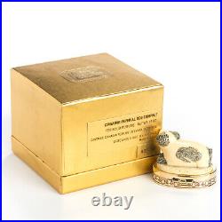 Estee Lauder Solid Perfume Compact Cinnabar Imperial Dog Full with Box Vintage