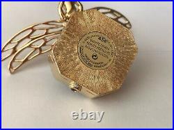 Estee Lauder Solid Perfume Compact Crystal Blue Dragonfly Mib 2008