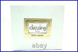 Estee Lauder Solid Perfume Compact'Dazzling Gold' Petite Poodle 1999 WithBox-FULL