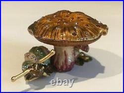 Estee Lauder Solid Perfume Compact Enchanted Mushroom Jay Strongwater Empty