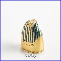 Estee Lauder Solid Perfume Compact Gilded Sphinx Egyptian Pharaoh Beautiful FULL