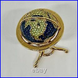 Estee Lauder Solid Perfume Compact Globe 2002 Pleasure Full