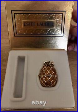 Estee Lauder Solid Perfume Compact Golden Pineapple Knowing 1996 Nib