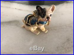 Estee Lauder Solid Perfume Compact Jay Strongwater French Bulldog 2009
