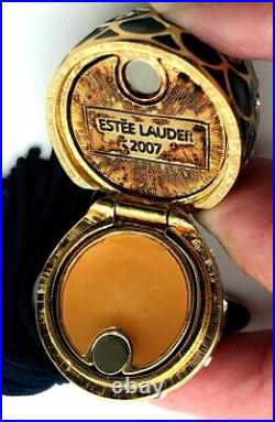 Estee Lauder Solid Perfume Compact Jeweled Gourd Shape Holiday Pretty Paisley