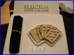 Estee Lauder Solid Perfume Compact Las Vegas Lucky Hand MIB