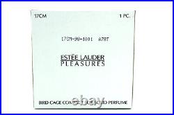 Estee Lauder Solid Perfume Compact'Pleasures' Bird Cage 1998 With Box-FULL